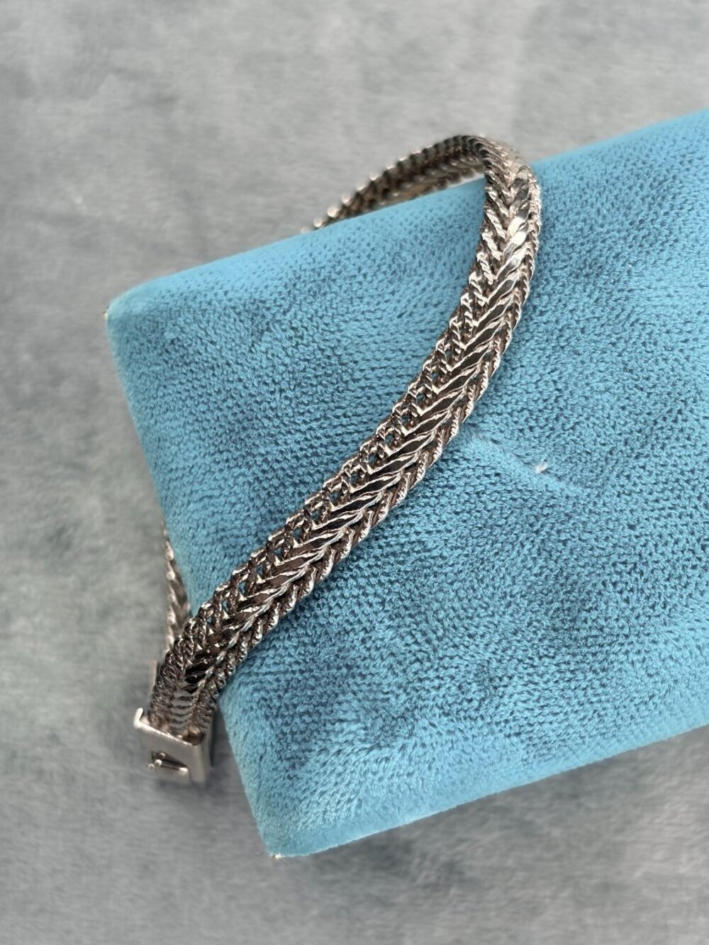 Vintage D Torzal 925 Sterling Wide Bracelet